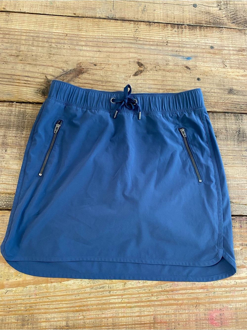 Athleta XS Women Navy Drawstring Active Skort with Zipper Pockets golf tennis